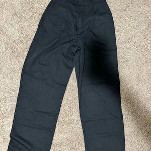 Black high waisted wide leg pants